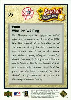 2005 Upper Deck - Baseball Heroes: Derek Jeter #95 Derek Jeter Back