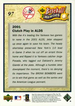 2005 Upper Deck - Baseball Heroes: Derek Jeter #97 Derek Jeter Back