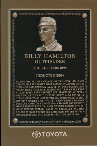 2006 Toyota Philadelphia Phillies Wall Of Fame #NNO Billy Hamilton Front