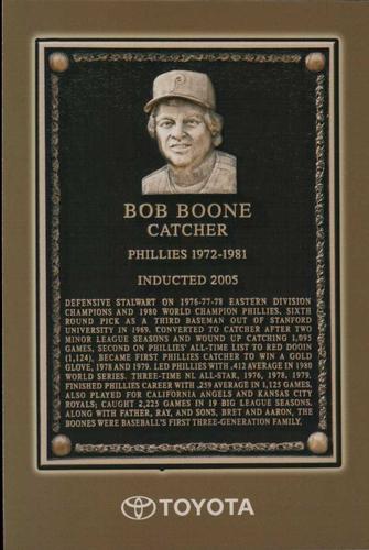 2006 Toyota Philadelphia Phillies Wall Of Fame #NNO Bob Boone Front