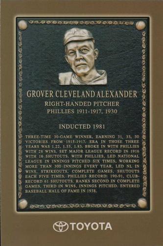 2006 Toyota Philadelphia Phillies Wall Of Fame #NNO Grover Cleveland Alexander Front