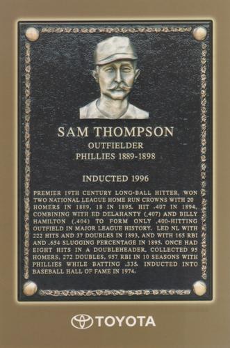 2006 Toyota Philadelphia Phillies Wall Of Fame #NNO Sam Thompson Front