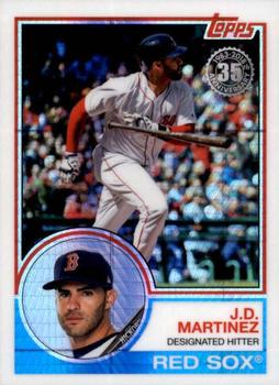 2018 Topps Update - 1983 Topps Baseball 35th Anniversary Chrome Silver Pack #114 J.D. Martinez Front