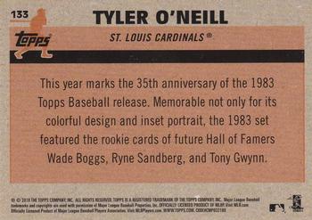 2018 Topps Update - 1983 Topps Baseball 35th Anniversary Chrome Silver Pack #133 Tyler O'Neill Back