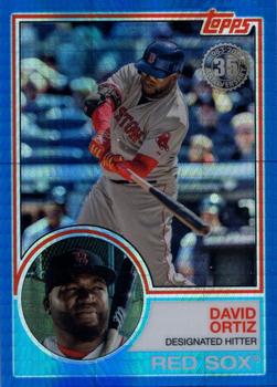 2018 Topps Update - 1983 Topps Baseball 35th Anniversary Chrome Silver Pack Blue Refractor #103 David Ortiz Front