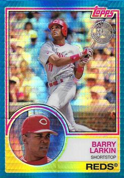 2018 Topps Update - 1983 Topps Baseball 35th Anniversary Chrome Silver Pack Blue Refractor #110 Barry Larkin Front