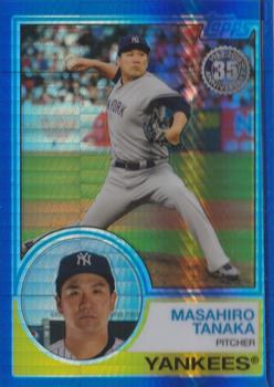 2018 Topps Update - 1983 Topps Baseball 35th Anniversary Chrome Silver Pack Blue Refractor #122 Masahiro Tanaka Front