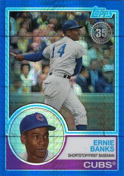 2018 Topps Update - 1983 Topps Baseball 35th Anniversary Chrome Silver Pack Blue Refractor #126 Ernie Banks Front