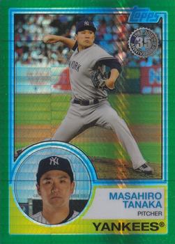 2018 Topps Update - 1983 Topps Baseball 35th Anniversary Chrome Silver Pack Green Refractor #122 Masahiro Tanaka Front