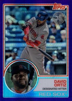 2018 Topps Update - 1983 Topps Baseball 35th Anniversary Chrome Silver Pack Purple Refractor #103 David Ortiz Front