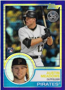 2018 Topps Update - 1983 Topps Baseball 35th Anniversary Chrome Silver Pack Purple Refractor #109 Austin Meadows Front