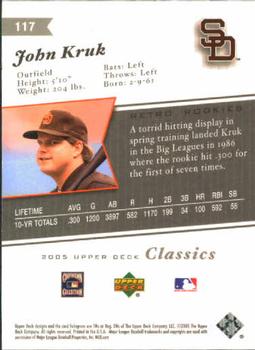 2005 Upper Deck Classics #117 John Kruk Back