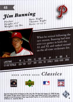 2005 Upper Deck Classics #48 Jim Bunning Back