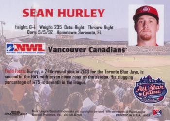 2015 Grandstand Northwest-Pioneer League All-Star Game #NNO Sean Hurley Back