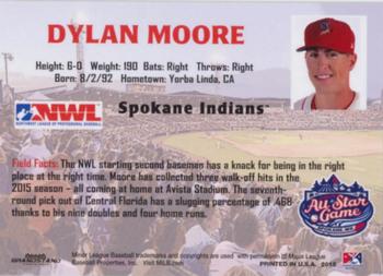 2015 Grandstand Northwest-Pioneer League All-Star Game #NNO Dylan Moore Back