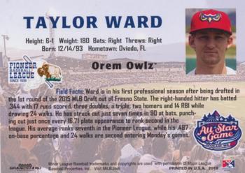 2015 Grandstand Northwest-Pioneer League All-Star Game #NNO Taylor Ward Back