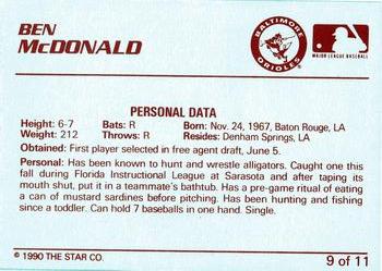 1990 Star Ben McDonald #9 Ben McDonald Back