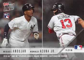 2018-19 Topps Now Off-Season #OS49 Miguel Andujar / Ronald Acuna Jr. Front