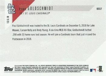 2018-19 Topps Now Off-Season #OS57 Paul Goldschmidt Back