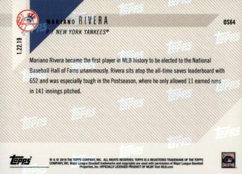 2018-19 Topps Now Off-Season #OS64 Mariano Rivera Back