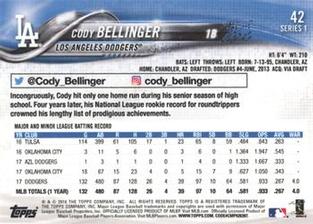 2018 Topps On-Demand Mini #42 Cody Bellinger Back