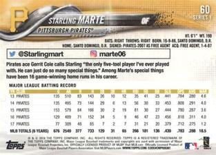 2018 Topps On-Demand Mini #60 Starling Marte Back