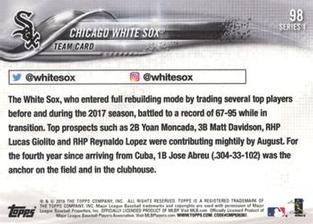 2018 Topps On-Demand Mini #98 Chicago White Sox Back