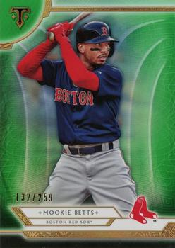 2018 Topps Triple Threads - Emerald #7 Mookie Betts Front
