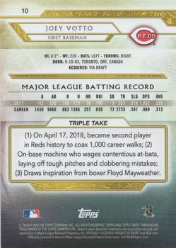 2018 Topps Triple Threads - Amber #10 Joey Votto Back