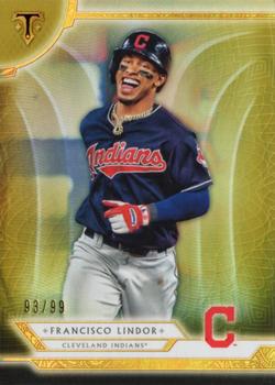 2018 Topps Triple Threads - Gold #32 Francisco Lindor Front