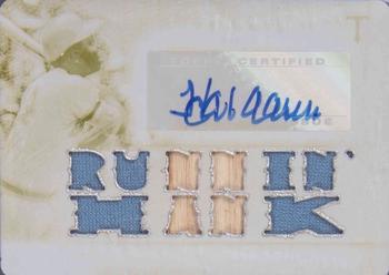 2018 Topps Triple Threads - Autograph Relics White Whale Printing Plates Yellow #TTAR-HA1 Hank Aaron Front
