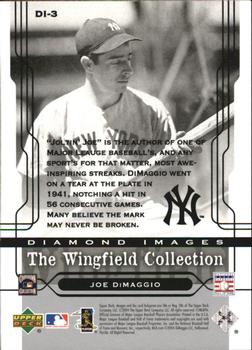 2005 Upper Deck - Diamond Images: The Wingfield Collection #DI-3 Joe DiMaggio Back