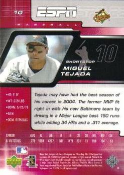 2005 Upper Deck ESPN #10 Miguel Tejada Back