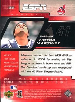 2005 Upper Deck ESPN #29 Victor Martinez Back