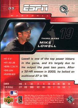 2005 Upper Deck ESPN #35 Mike Lowell Back