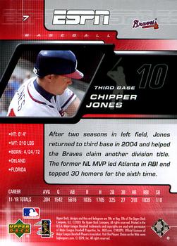 2005 Upper Deck ESPN #7 Chipper Jones Back