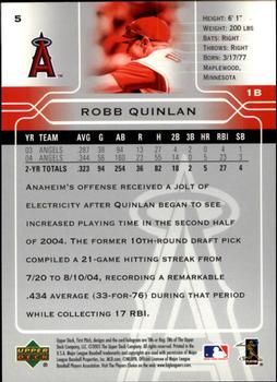 2005 Upper Deck First Pitch #5 Robb Quinlan Back