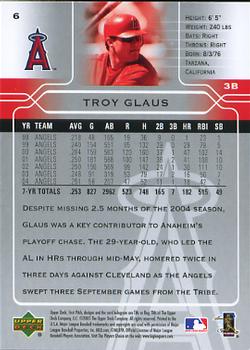 2005 Upper Deck First Pitch #6 Troy Glaus Back