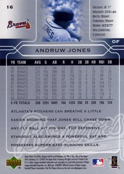 2005 Upper Deck First Pitch #16 Andruw Jones Back