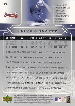 2005 Upper Deck First Pitch #17 Horacio Ramirez Back