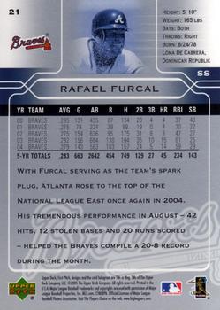 2005 Upper Deck First Pitch #21 Rafael Furcal Back