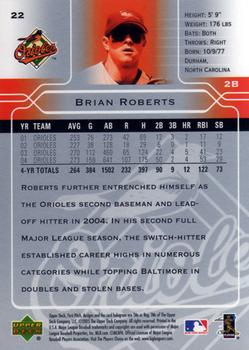 2005 Upper Deck First Pitch #22 Brian Roberts Back