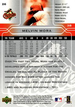 2005 Upper Deck First Pitch #26 Melvin Mora Back
