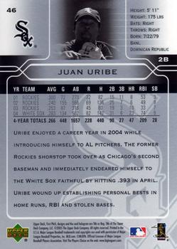 2005 Upper Deck First Pitch #46 Juan Uribe Back
