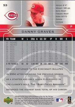 2005 Upper Deck First Pitch #53 Danny Graves Back