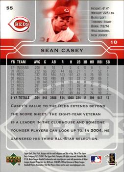 2005 Upper Deck First Pitch #55 Sean Casey Back