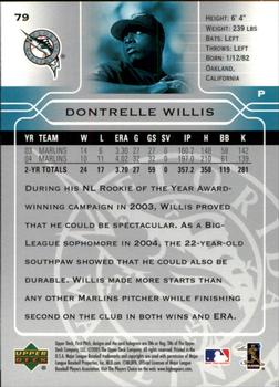 2005 Upper Deck First Pitch #79 Dontrelle Willis Back