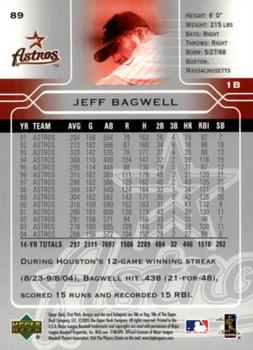 2005 Upper Deck First Pitch #89 Jeff Bagwell Back