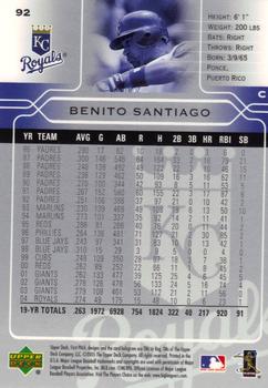 2005 Upper Deck First Pitch #92 Benito Santiago Back