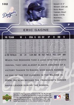 2005 Upper Deck First Pitch #102 Eric Gagne Back